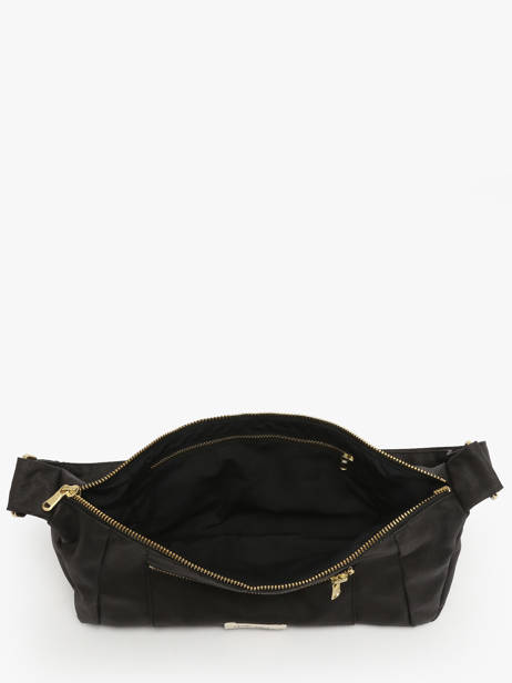 Cross Body Tas Waxed Katoen Rivedroite Zwart waxed CHARIWAX ander zicht 3